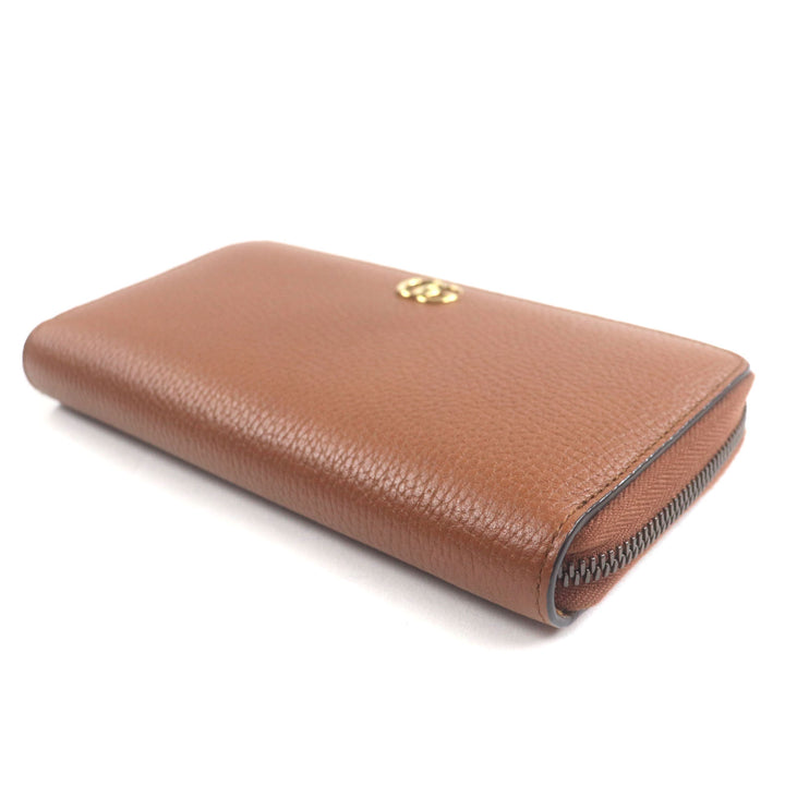 新品 GUCCI 財布 バンブー GGマーモント ブラウンレザー メンズ 739499