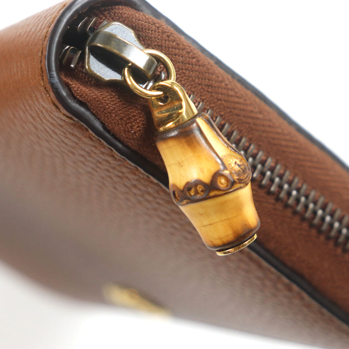 新品 GUCCI 財布 バンブー GGマーモント ブラウンレザー メンズ 739499