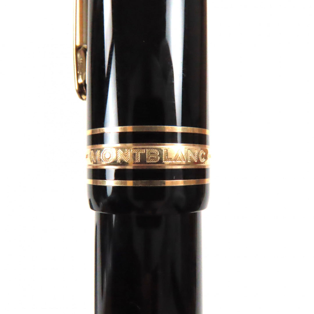 Excellent MONTBLANC fountain pen Meisterstck 149 white star Black gold 18K mens