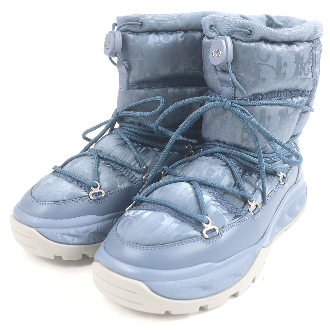 Pristine DIOR Peter Doig boots Oblique Light blue Nylon mens 40