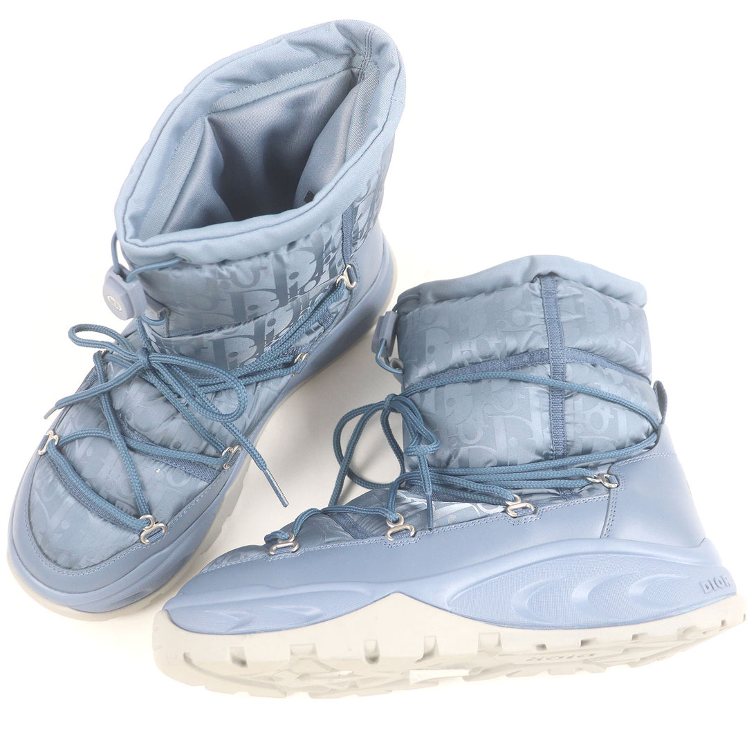 新品同様 DIOR Peter Doig ブーツ Oblique ライトブルー ナイロン メンズ 40