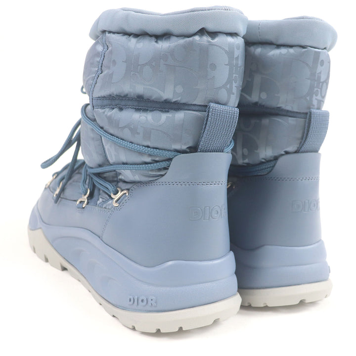 新品同様 DIOR Peter Doig ブーツ Oblique ライトブルー ナイロン メンズ 40
