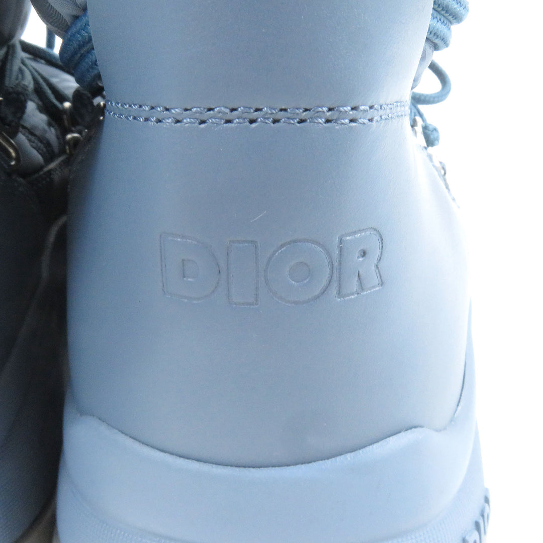 Pristine DIOR Peter Doig boots Oblique Light blue Nylon mens 40