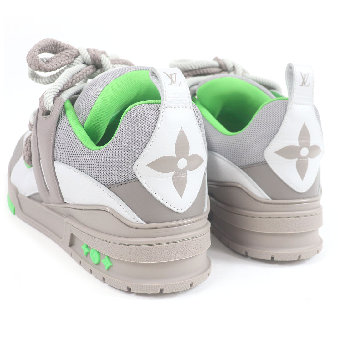 Excellent LOUIS VUITTON Low cut sneakers LV Skate Line gray leather mens 9.5