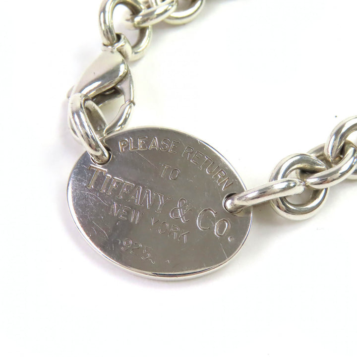 非常に良い TIFFANY&amp;Co. ネックレス オーバルタグネックレス チョーカー アクセサリー シルバー SV925 レディース