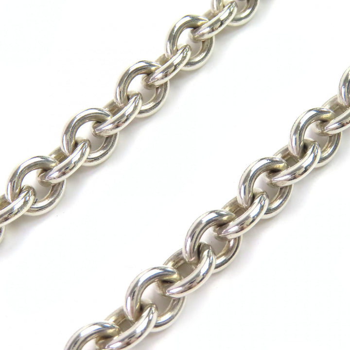 非常に良い TIFFANY&amp;Co. ネックレス オーバルタグネックレス チョーカー アクセサリー シルバー SV925 レディース