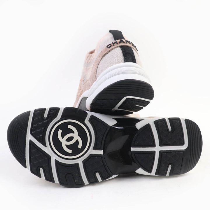新品 CHANELsneakers COCO Mark Knit Socks ピンク ニット レディース 37 23B G38750