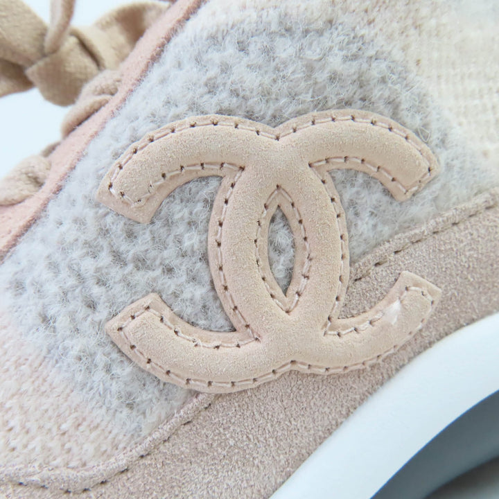 新品 CHANELsneakers COCO Mark Knit Socks ピンク ニット レディース 37 23B G38750