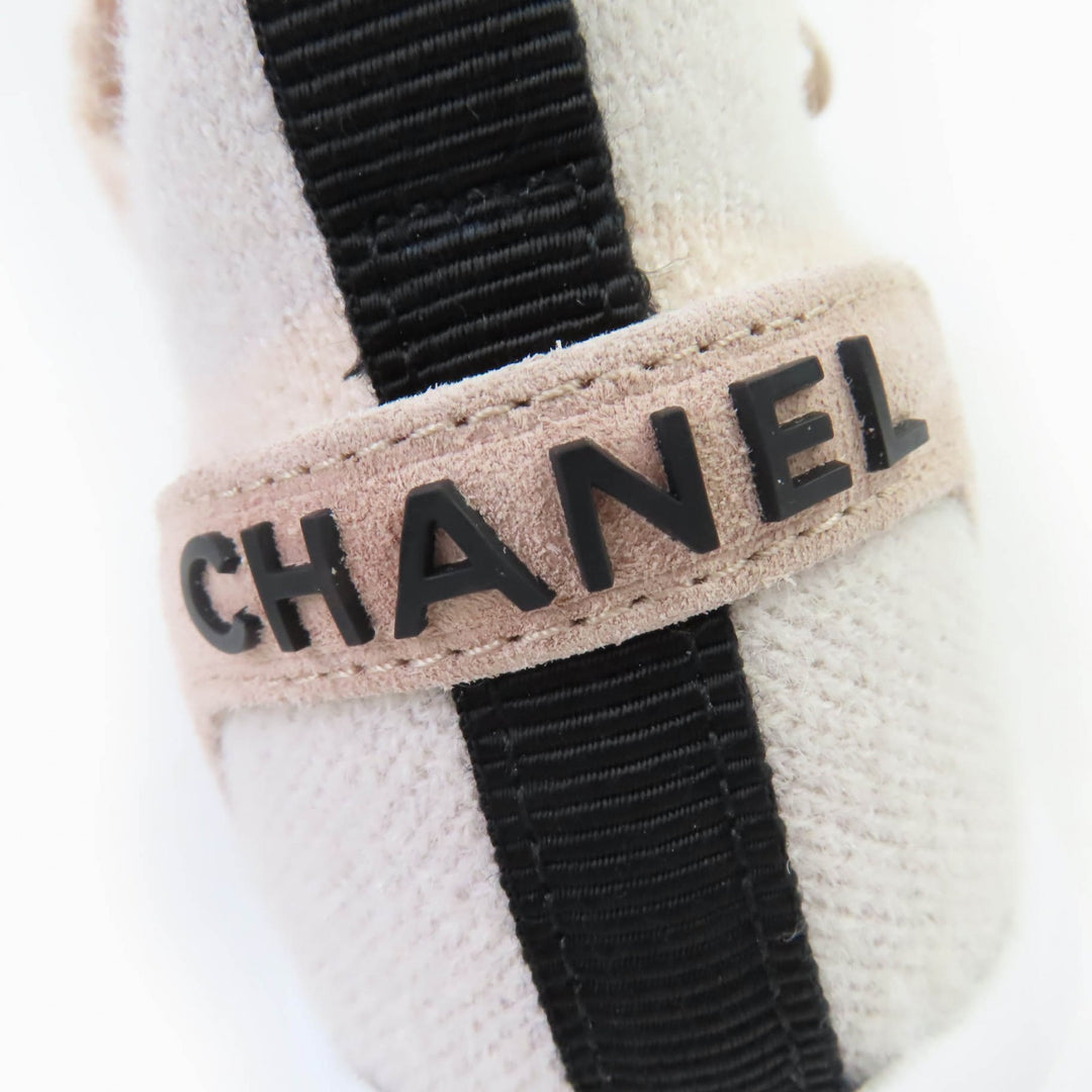 新品 CHANELsneakers COCO Mark Knit Socks ピンク ニット レディース 37 23B G38750