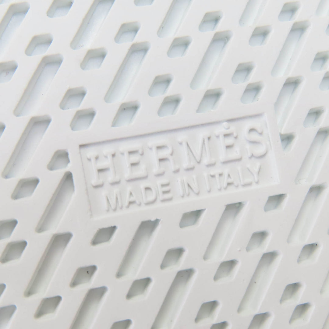 新品 HERMES スニーカー イノセント 刺繍パッチ ホワイト キャンバス レディース 38.5