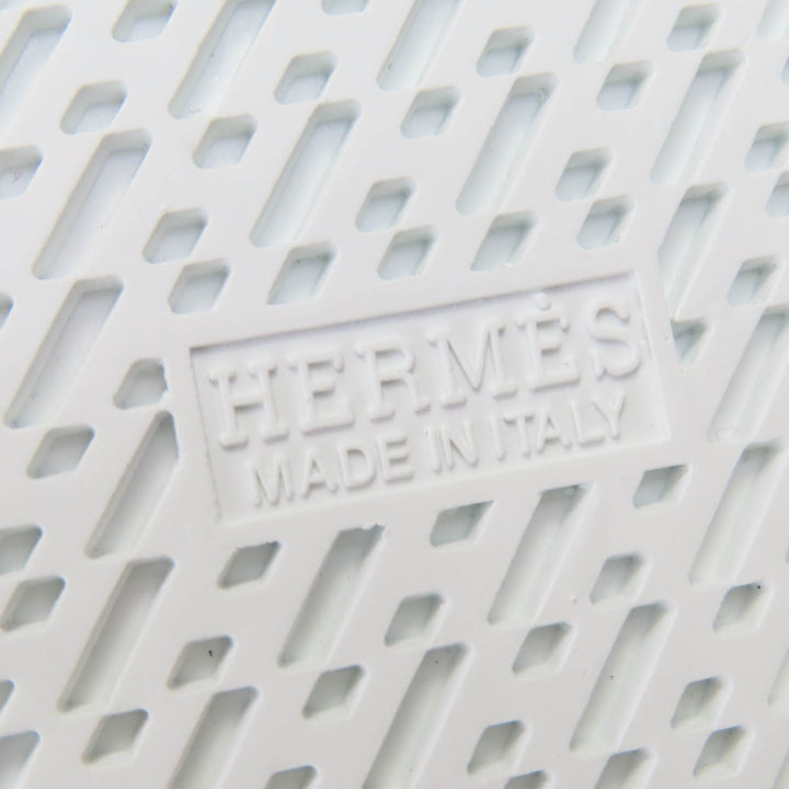 新品 HERMES スニーカー イノセント 刺繍パッチ ホワイト キャンバス レディース 38.5