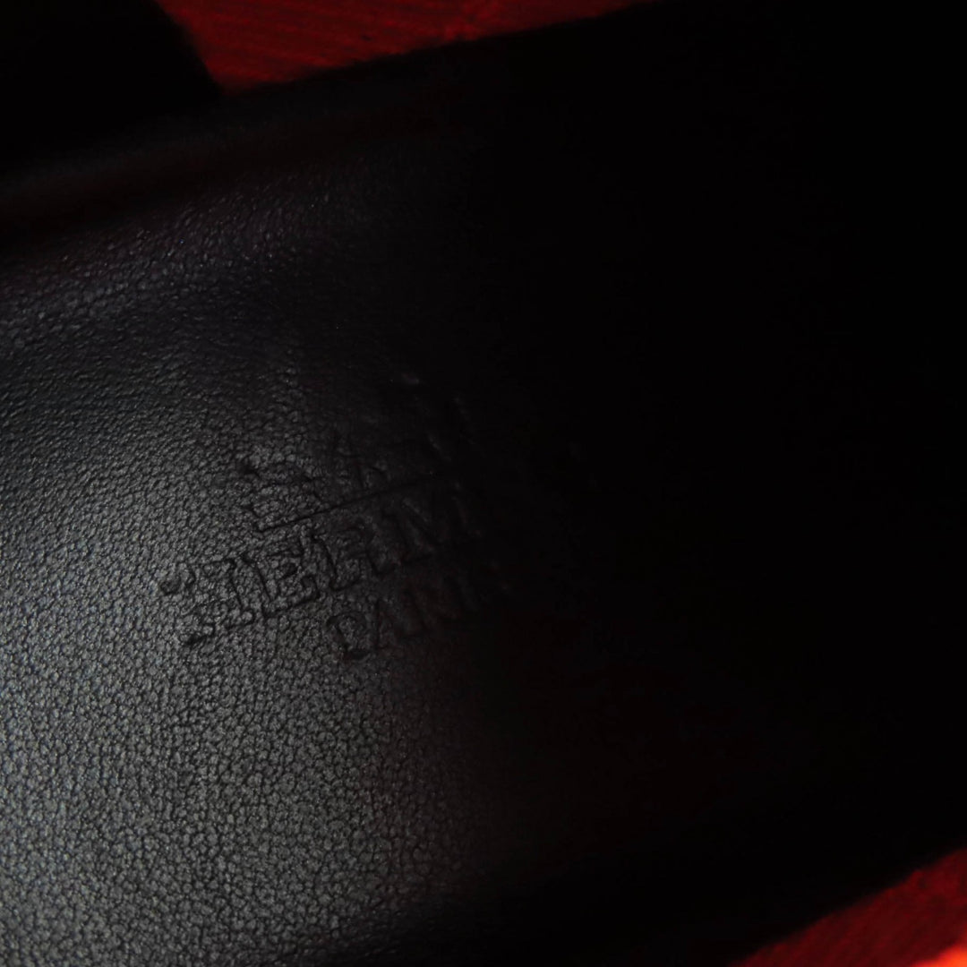 HERMES スニーカー デュエル ロゴデザイン レースアップ レザー インディゴ レディース 37
