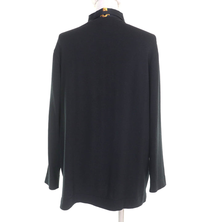 Excellent HERMES polo shirt LES CLES THE KEYS RARE Cashmere blend silk M