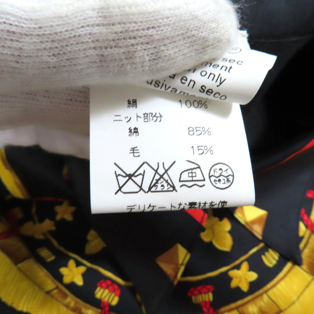 Excellent HERMES polo shirt LES CLES THE KEYS RARE Cashmere blend silk M