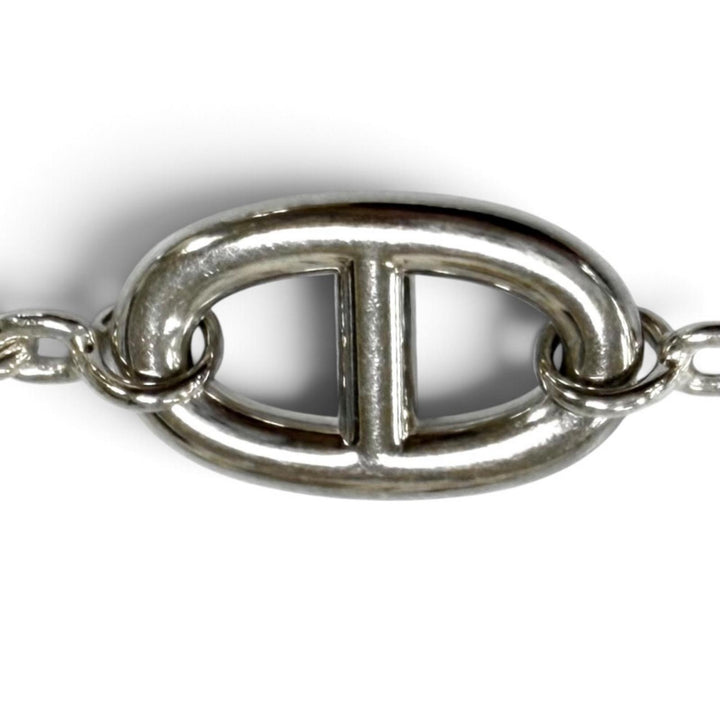 Great HERMES Necklace Chaine d'Ancre Farandole Long Silver AG925 Women