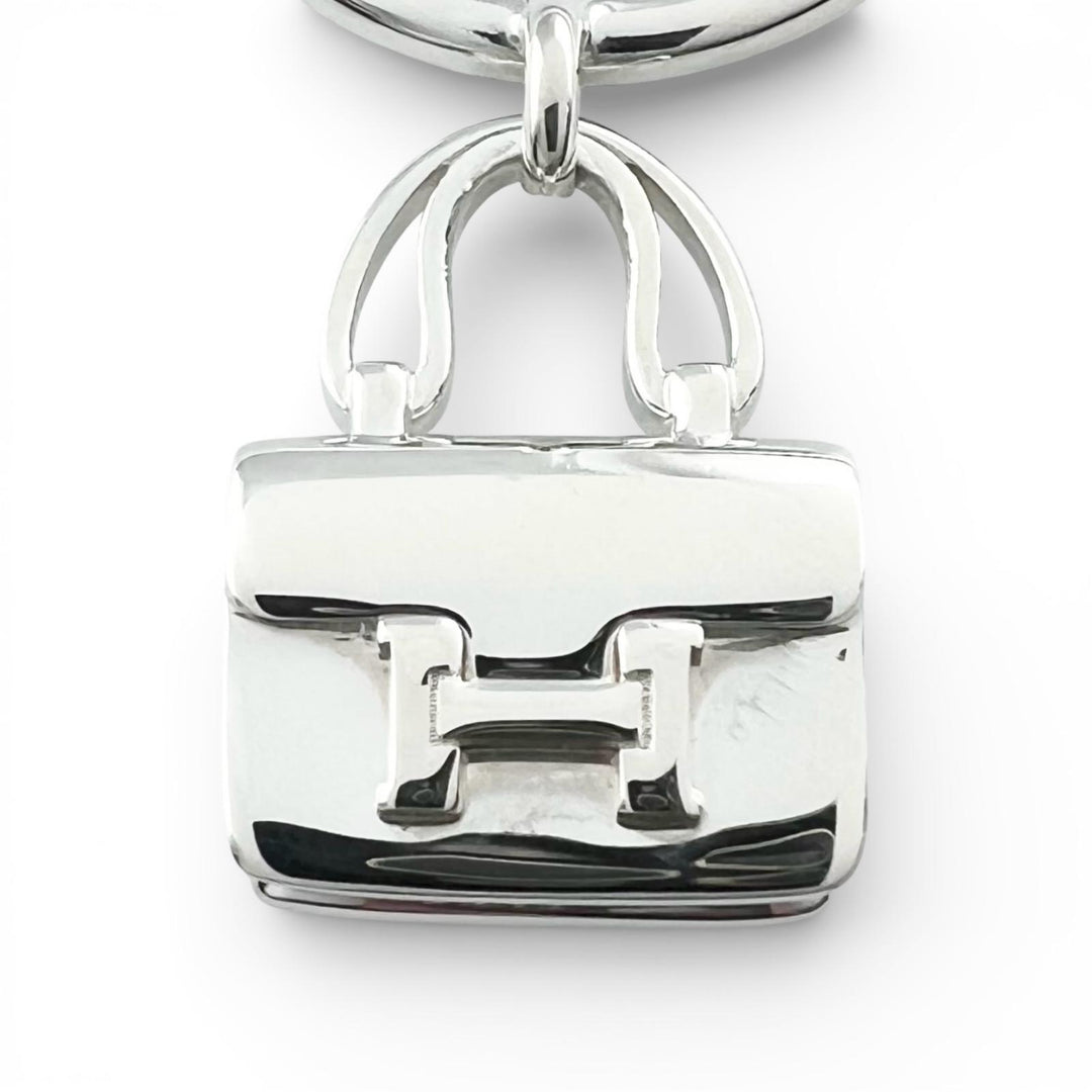 Excellent HERMES Ring Amulet Constance Silver AG925 Women 52