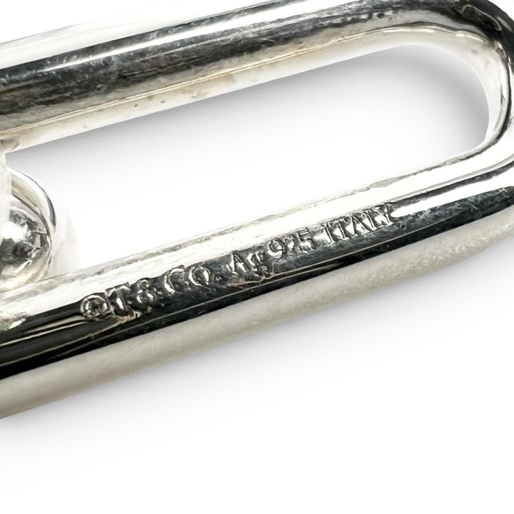 Great TIFFANY&Co. Pierce Hardware double long link Silver AG925 Women