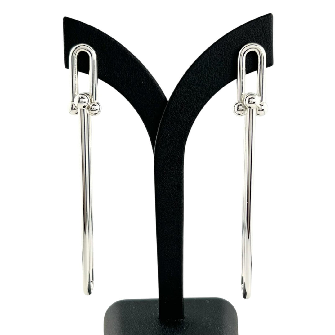 Great TIFFANY&Co. Pierce Hardware double long link Silver AG925 Women