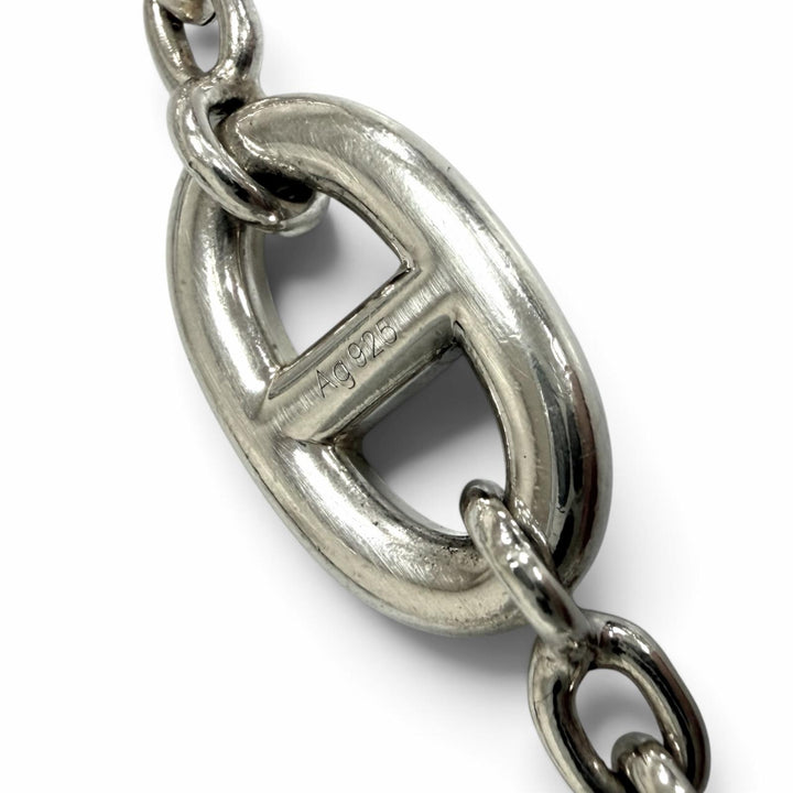 Great HERMES Necklace Chaine d'Ancre Farandole Long Silver AG925 mens