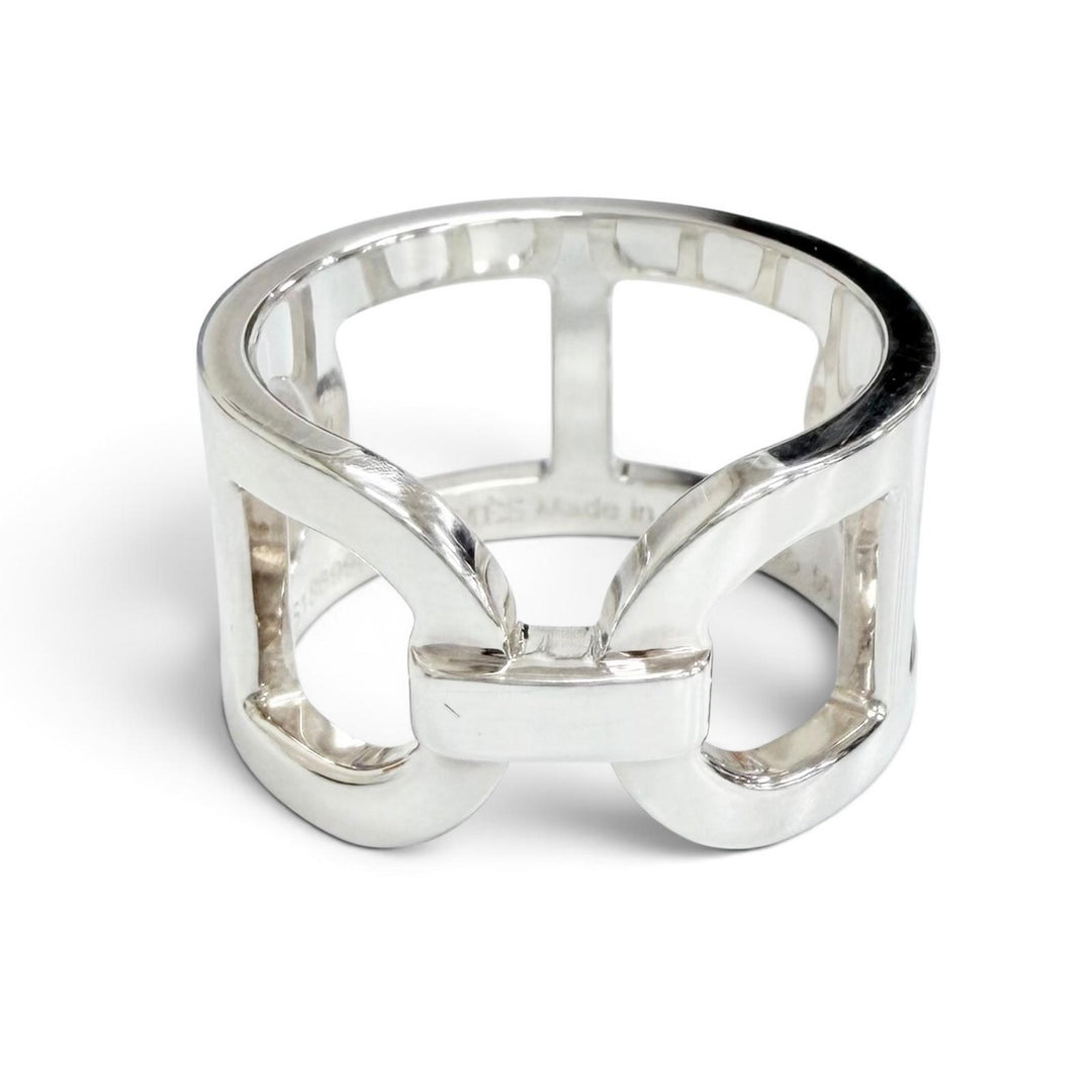 Great HERMES Ring ring Everchaine d'Ancre Ring Silver AG925 Women 50