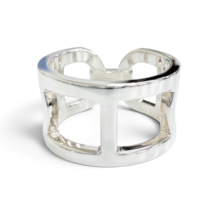 Great HERMES Ring ring Everchaine d'Ancre Ring Silver AG925 Women 50