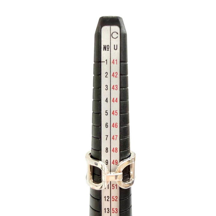Great HERMES Ring ring Everchaine d'Ancre Ring Silver AG925 Women 50