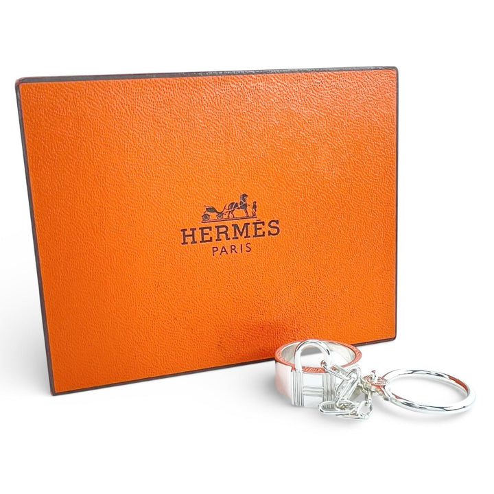 Great HERMES Ring Alpha Kelly Double Ring Silver AG925 Women
