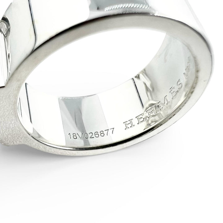 Great HERMES Ring Alpha Kelly Double Ring Silver AG925 Women