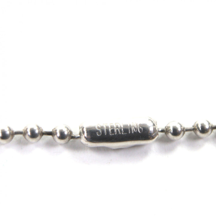 Great CHROME HEARTS Necklace Alphabet Charm M Ball Chain Silver 925 mens
