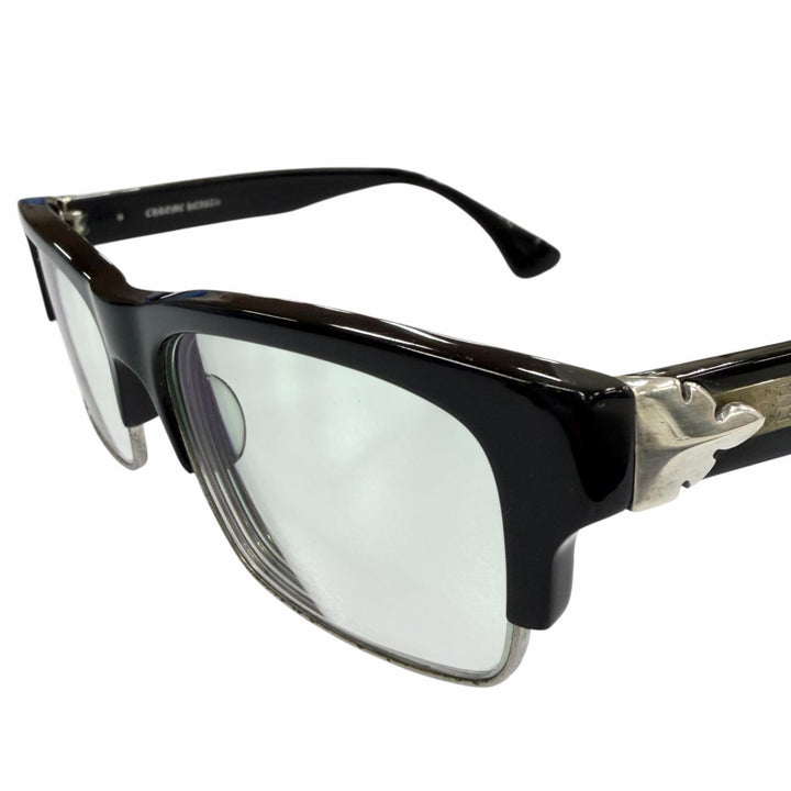 Very Good CHROME HEARTS Glasses MINGUS-A Flare Knee Color Lenses black 925 mens