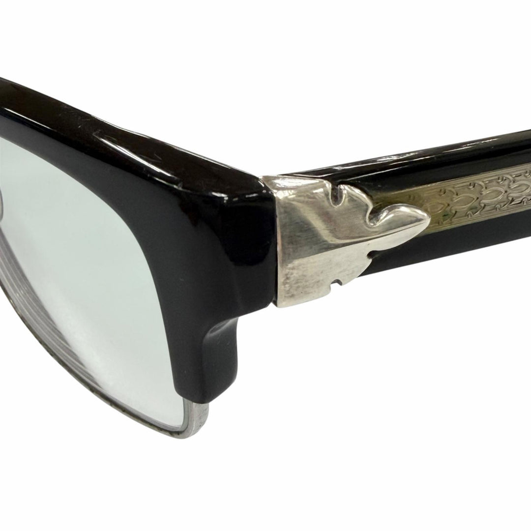 Very Good CHROME HEARTS Glasses MINGUS-A Flare Knee Color Lenses black 925 mens