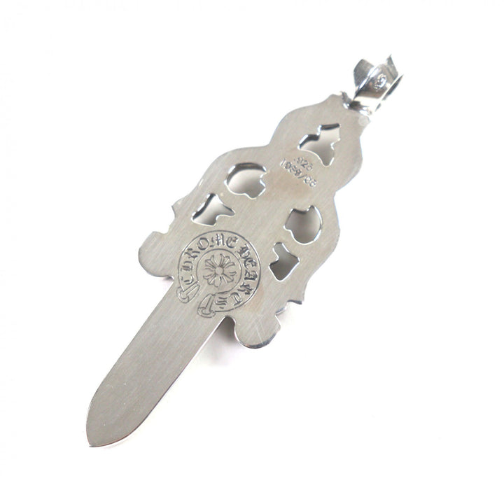 Great CHROME HEARTS Pendant top Large Dagger Silver 925 mens