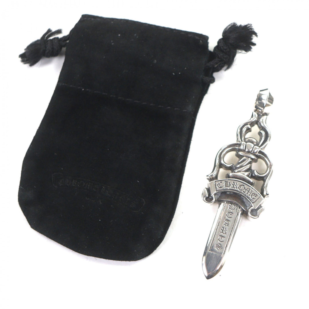 Great CHROME HEARTS Pendant top Large Dagger Silver 925 mens