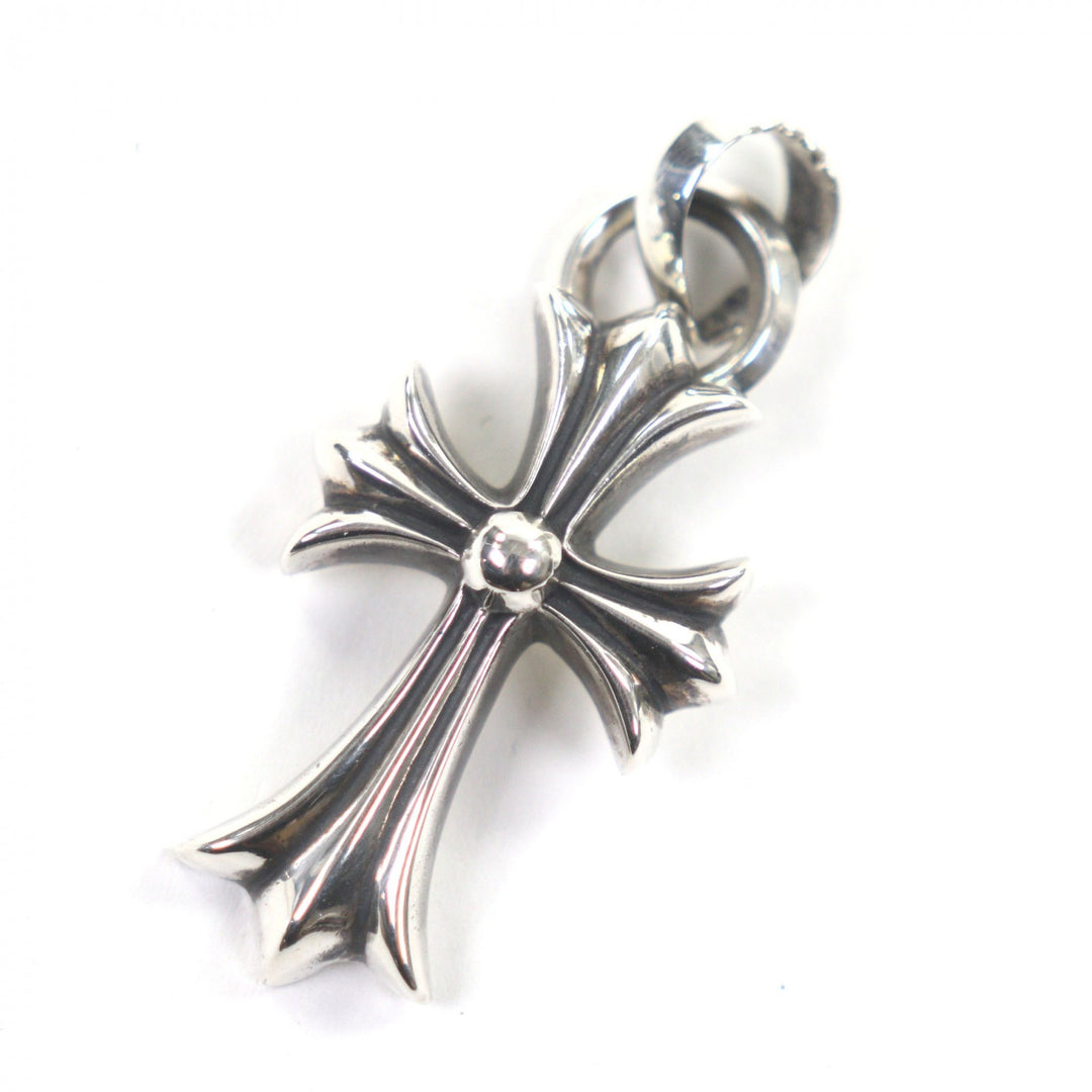 Great CHROME HEARTS Pendant top Small CH Cross W Bail Silver 925 mens