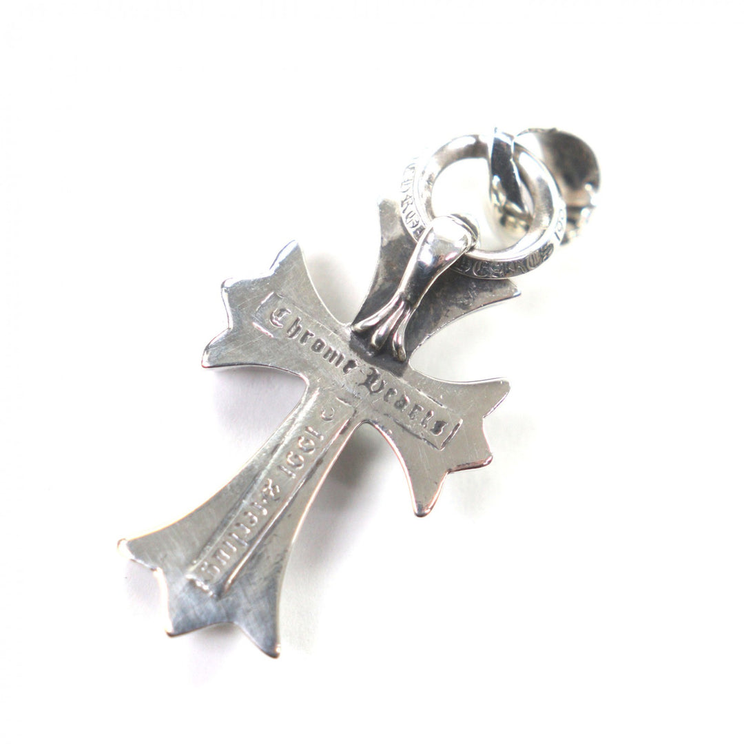 Great CHROME HEARTS Pendant top Small CH Cross W Bail Silver 925 mens