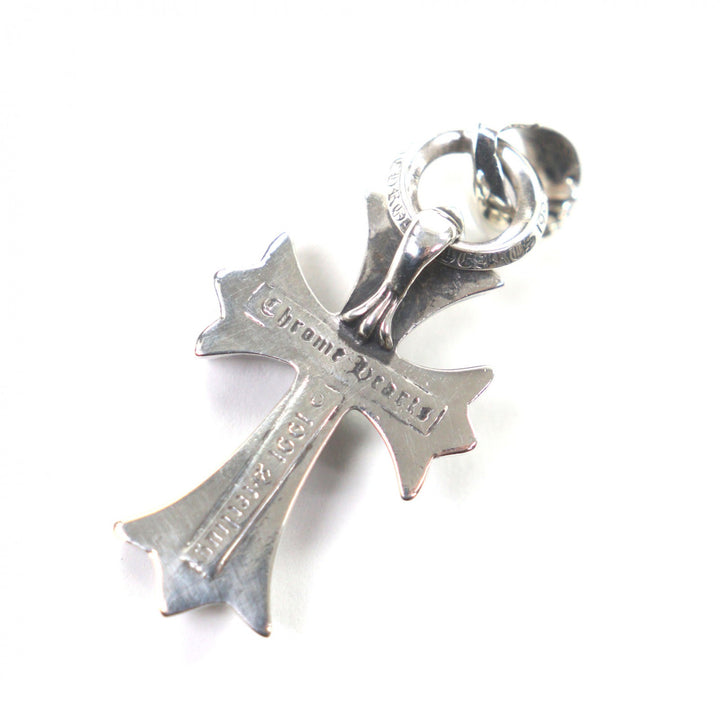 Great CHROME HEARTS Pendant top Small CH Cross W Bail Silver 925 mens