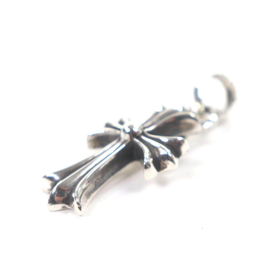 Great CHROME HEARTS Pendant top Small CH Cross W Bail Silver 925 mens