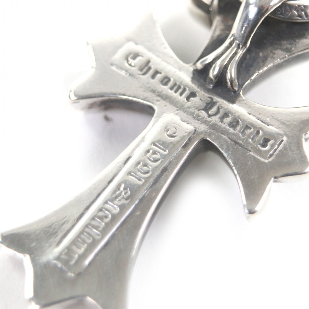 Great CHROME HEARTS Pendant top Small CH Cross W Bail Silver 925 mens