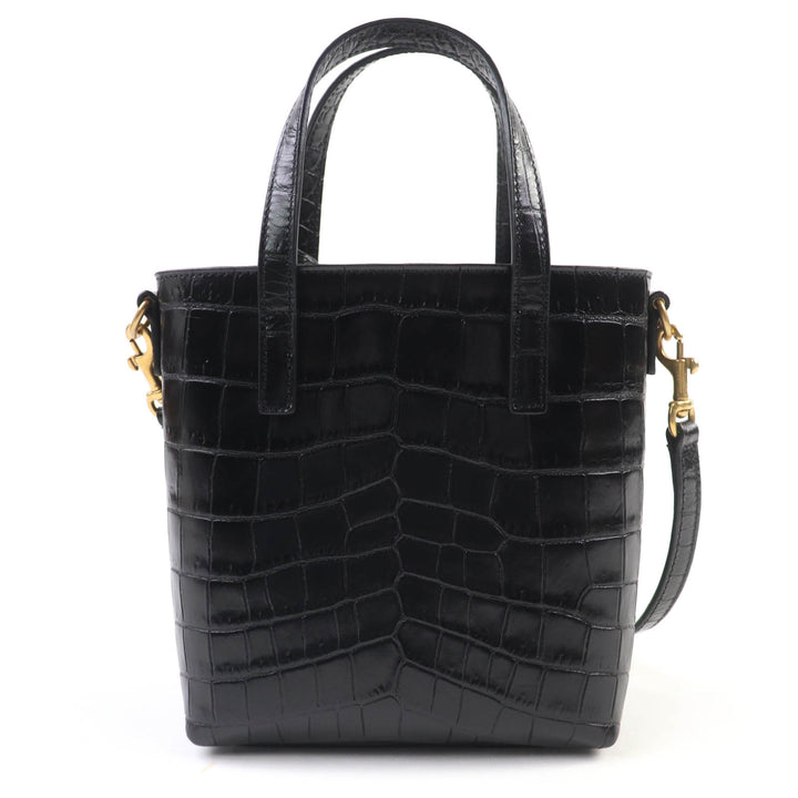 Excellent SAINT LAURENT PARIS Shoulder Bag Mini Toy Shopping Croco-embossed