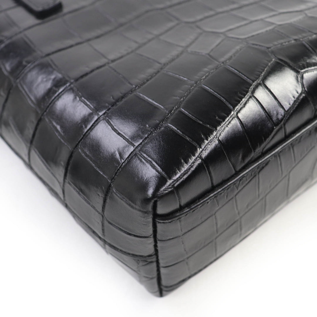 Excellent SAINT LAURENT PARIS Shoulder Bag Mini Toy Shopping Croco-embossed