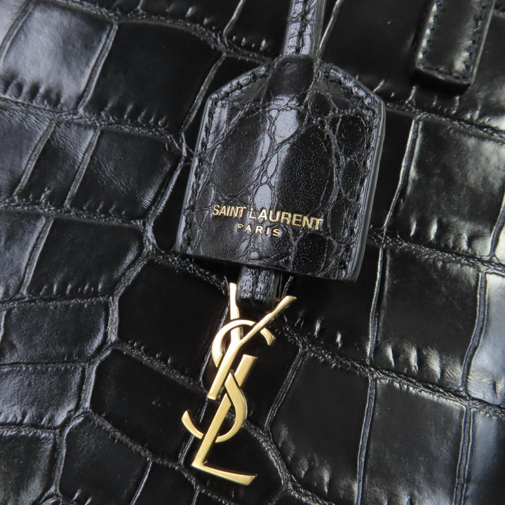 Excellent SAINT LAURENT PARIS Shoulder Bag Mini Toy Shopping Croco-embossed