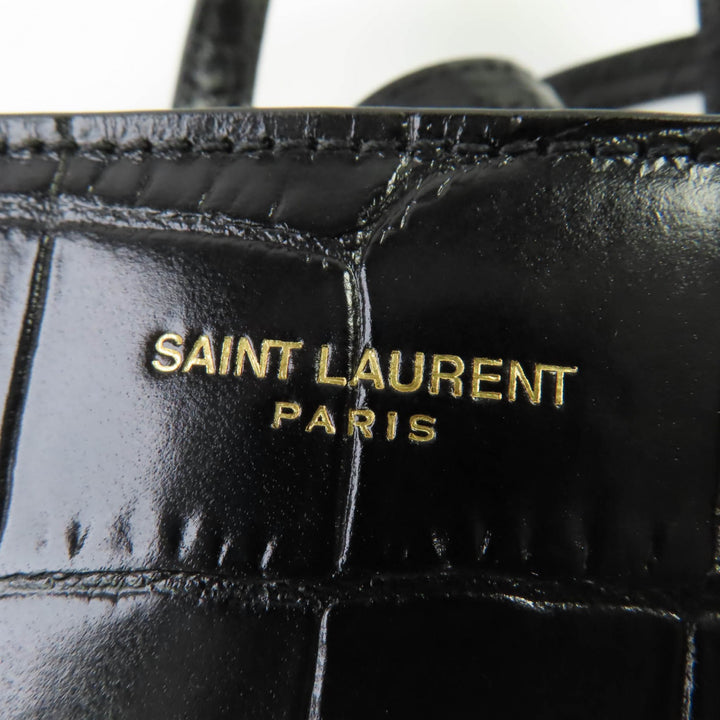 Excellent SAINT LAURENT PARIS Shoulder Bag Mini Toy Shopping Croco-embossed