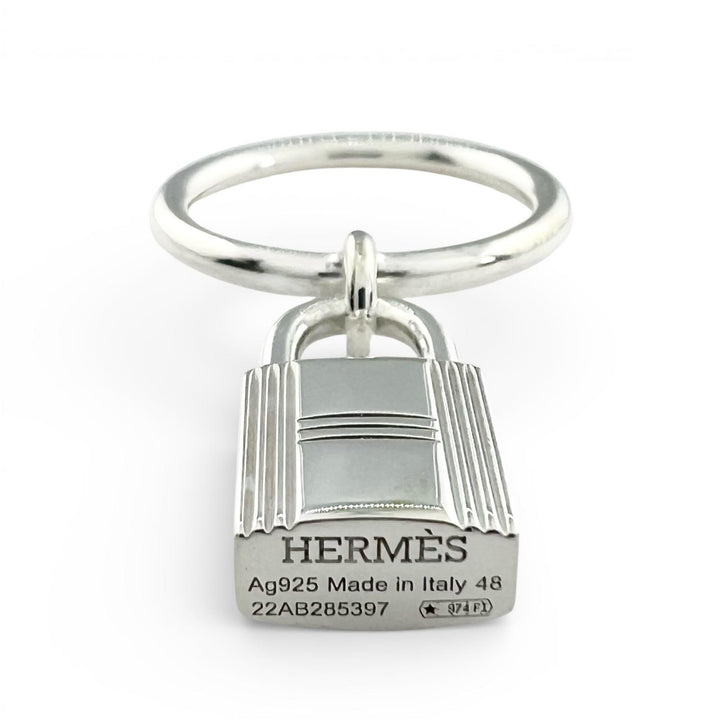 Excellent HERMES Ring Amulet Cadena Silver AG925 Women 48