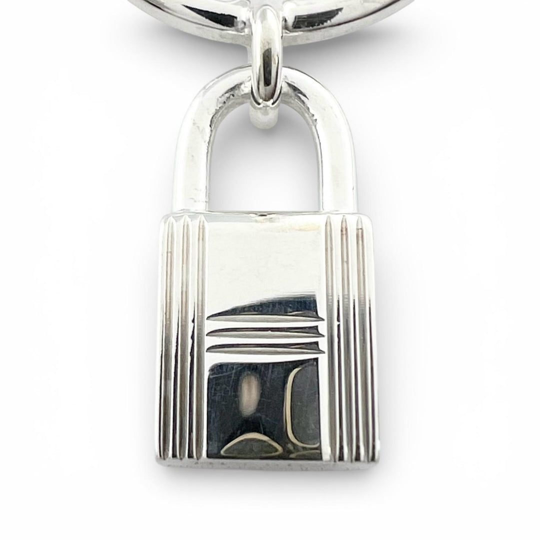 Excellent HERMES Ring Amulet Cadena Silver AG925 Women 48