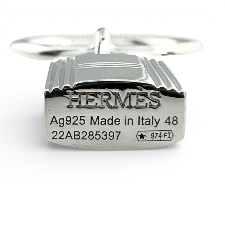 Excellent HERMES Ring Amulet Cadena Silver AG925 Women 48