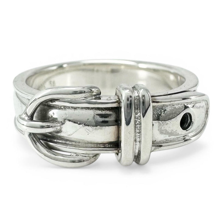 Excellent HERMES Ring Santur Ring Silver SV925 Women 50