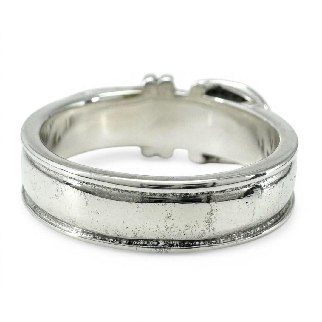 Excellent HERMES Ring Santur Ring Silver SV925 Women 50