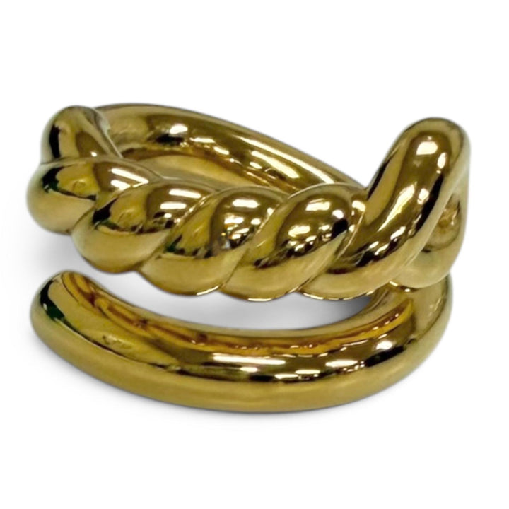 Great BOTTEGAVENETA Ring ring Twist gold AG925 mens 15