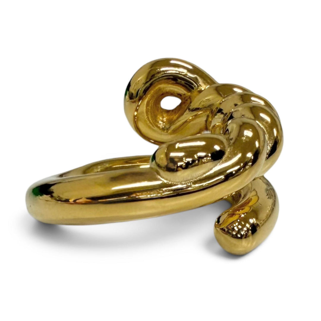 Great BOTTEGAVENETA Ring ring Twist gold AG925 mens 15