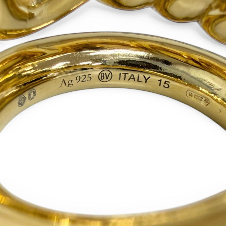 Great BOTTEGAVENETA Ring ring Twist gold AG925 mens 15